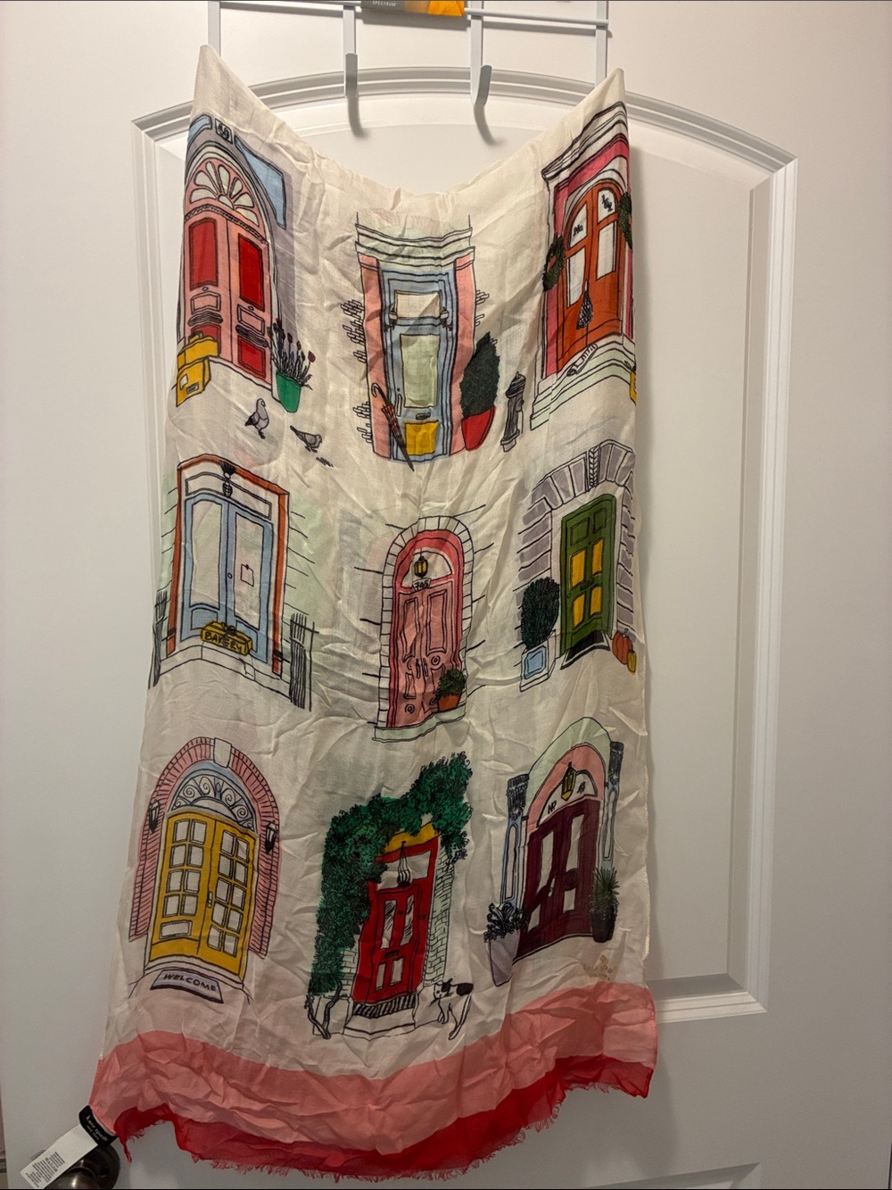 kate spade Doors of New York large  Scarf sold out. NEW oblong 70 x 16”